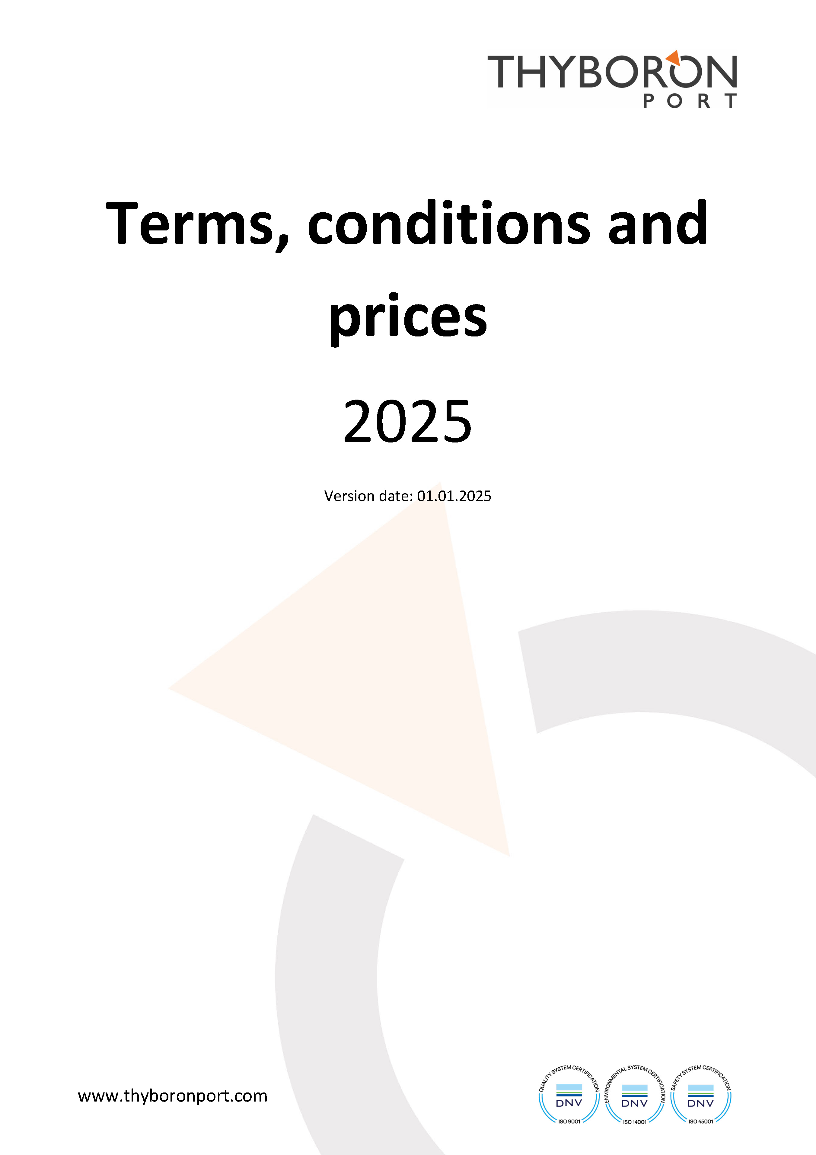 Terms Conditions And Prices 2025 DKK Thyboron Port Updated January 2025 Side 01